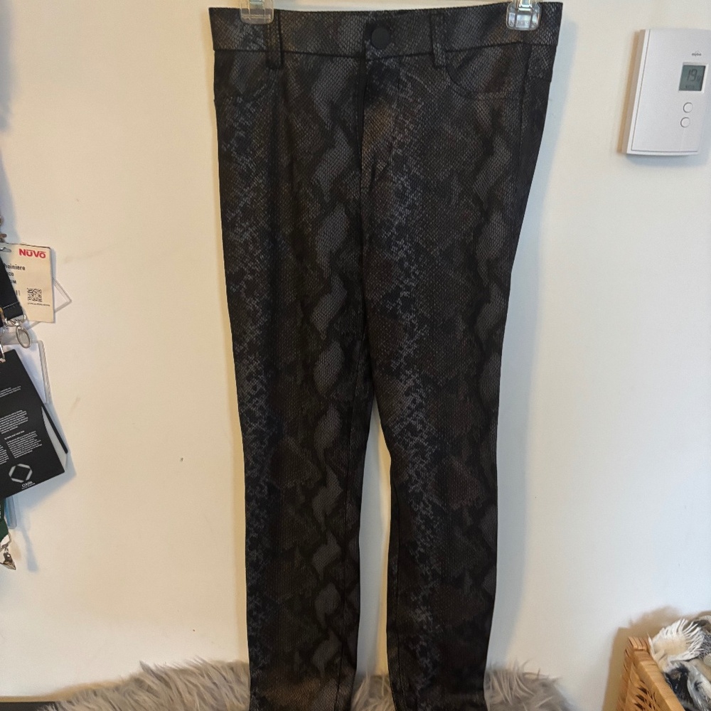 Snake print skinny